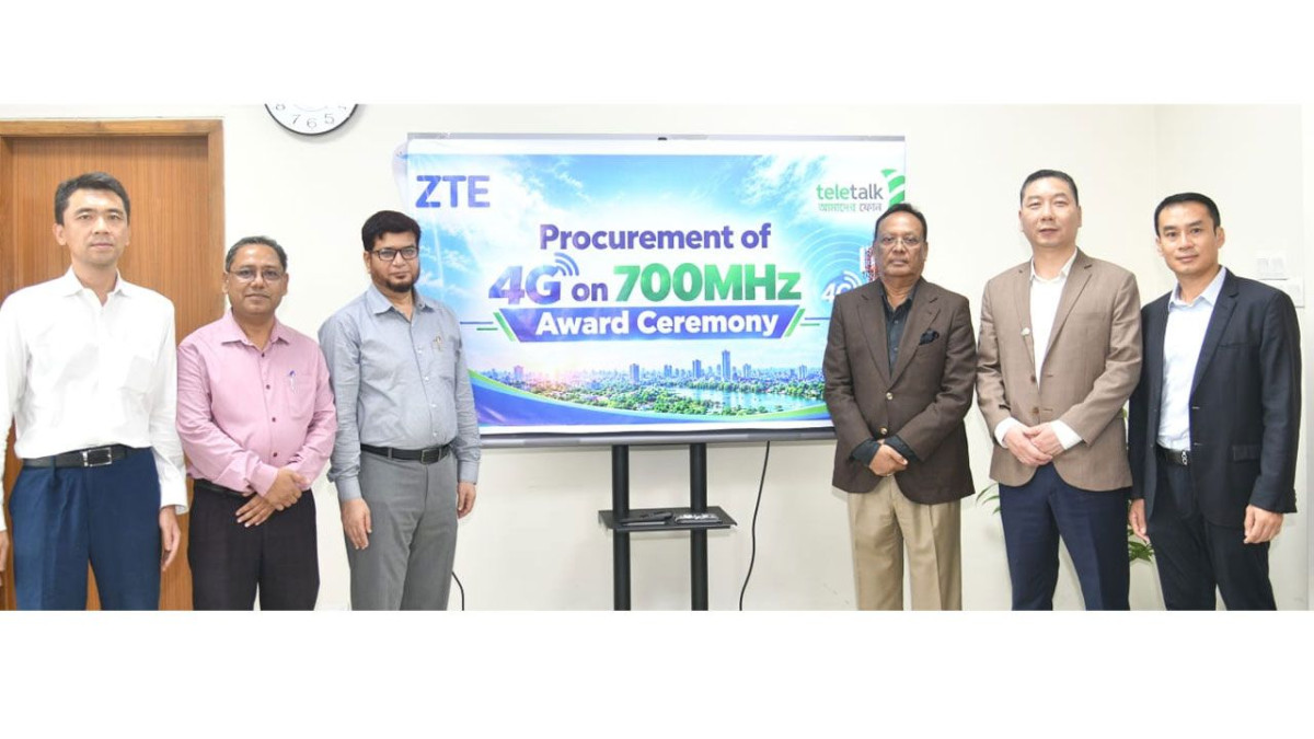 টেলিটকের ৭০০ মেগাহার্টজ 4G সম্প্রসারণে নোয়া পেল জেডটিই